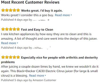 BLACK+DECKER CJ630 32-Ounce Electric Citrus Juicer Reviews