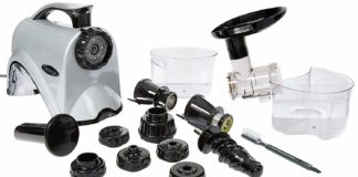 Disasembled omega juicer